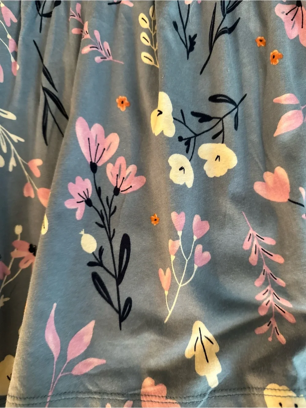 Carter's Gray Floral Print Dress with Pink and Yellow Accents